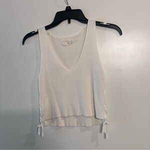 Dreamers Cream Ribbed Knit Tank Top